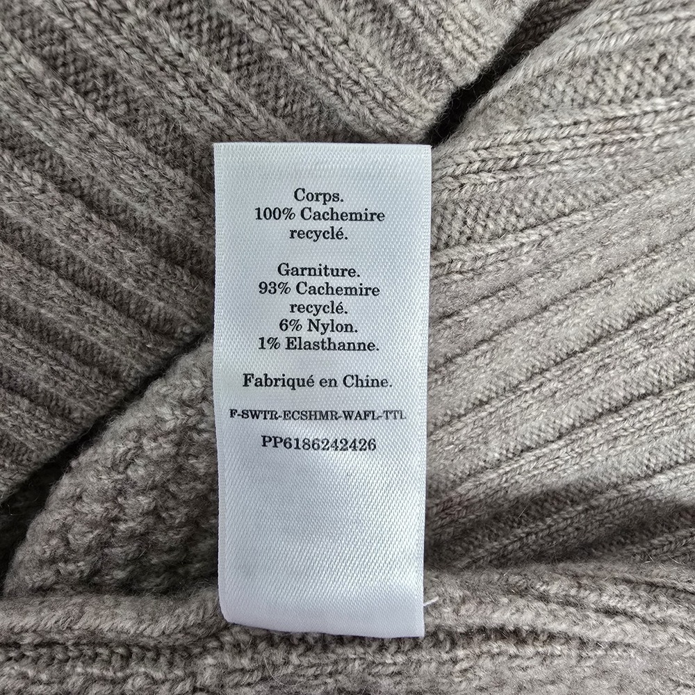 Everlane Recycled Cashmere Sweater Pullover Size M Waffle Side Mock Neck Womens - Picture 9 of 9